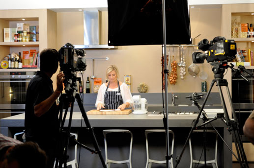 Melbourne Video Production Video crew in kitchen studio