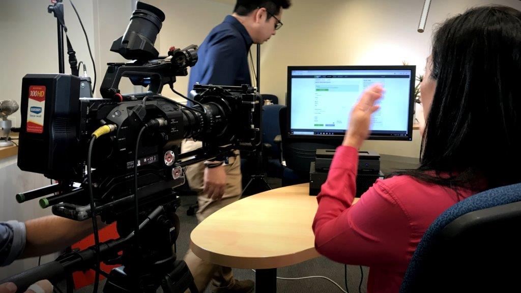 Video shoot of a software demonstration video