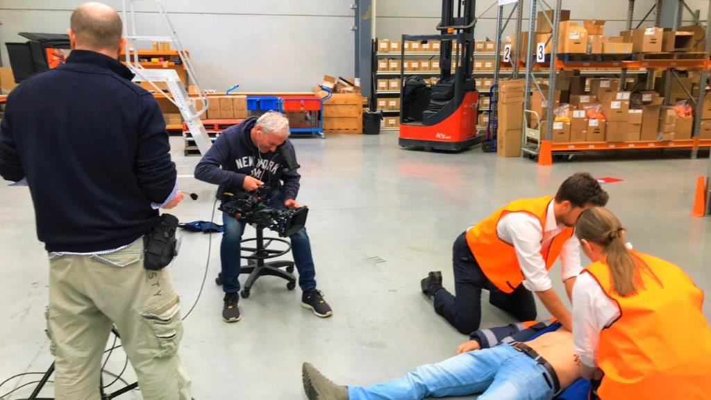 Production shoot with Actors for a defibulator training video