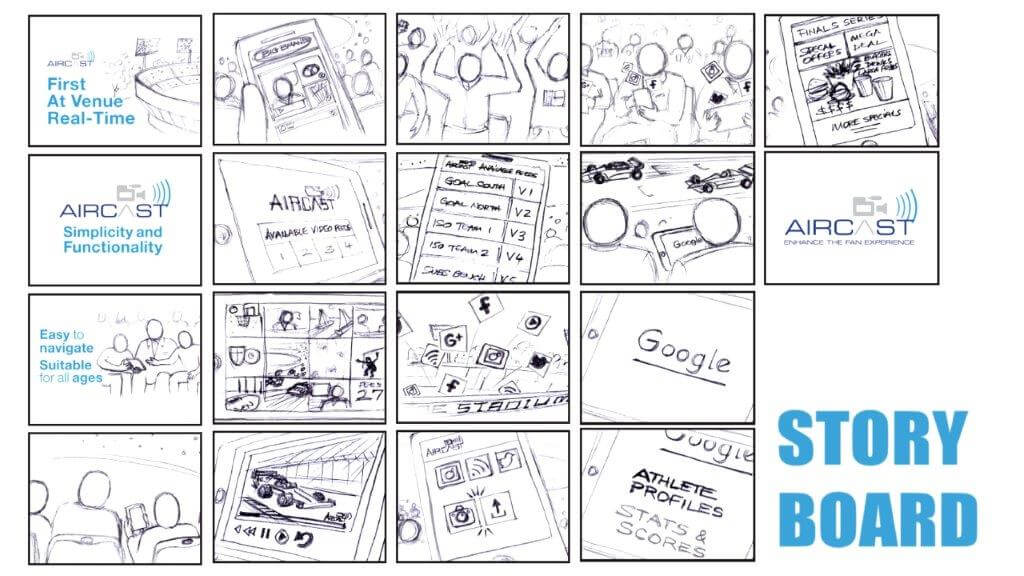 AirCast animation storyboard