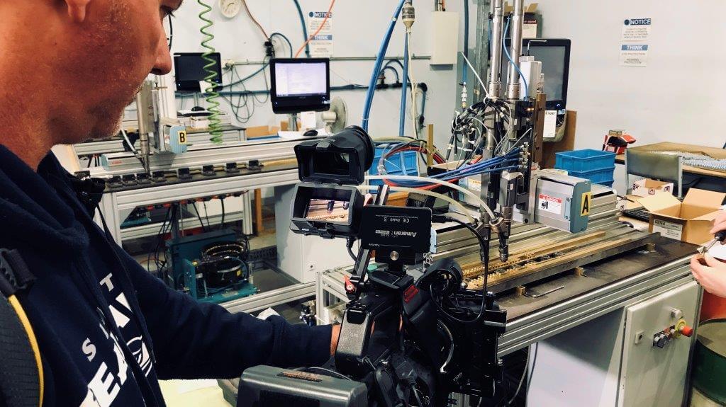 Cameraman shooting vision of robot