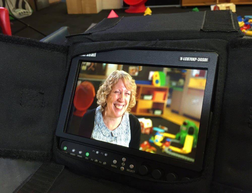 Fundraising-Video-Shoot-on-Monitor