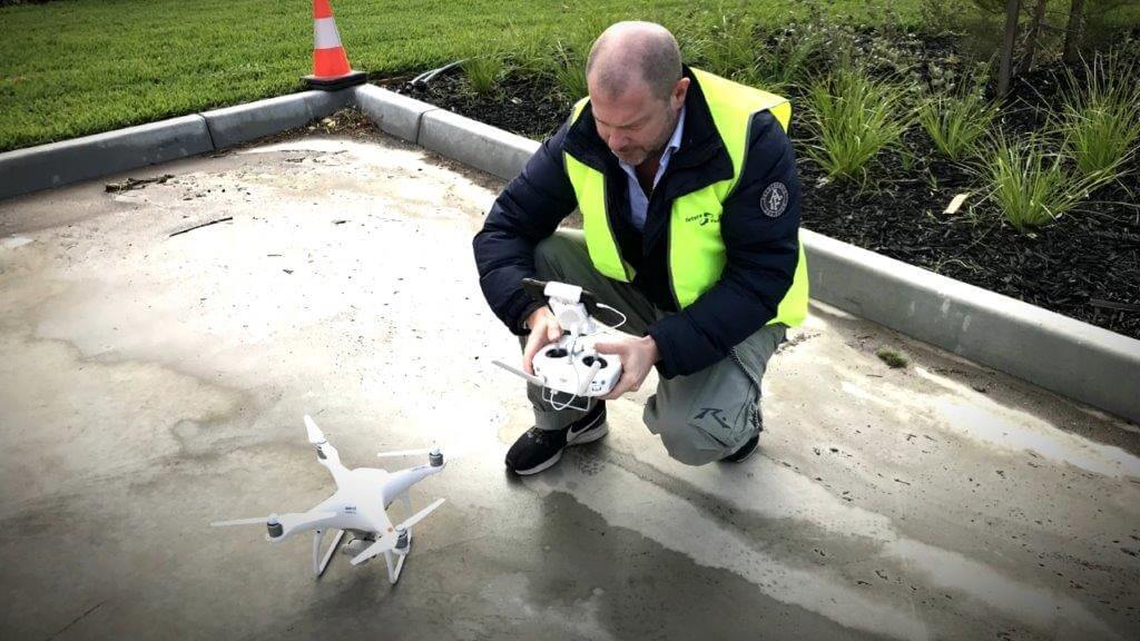 Testing the drone on ground