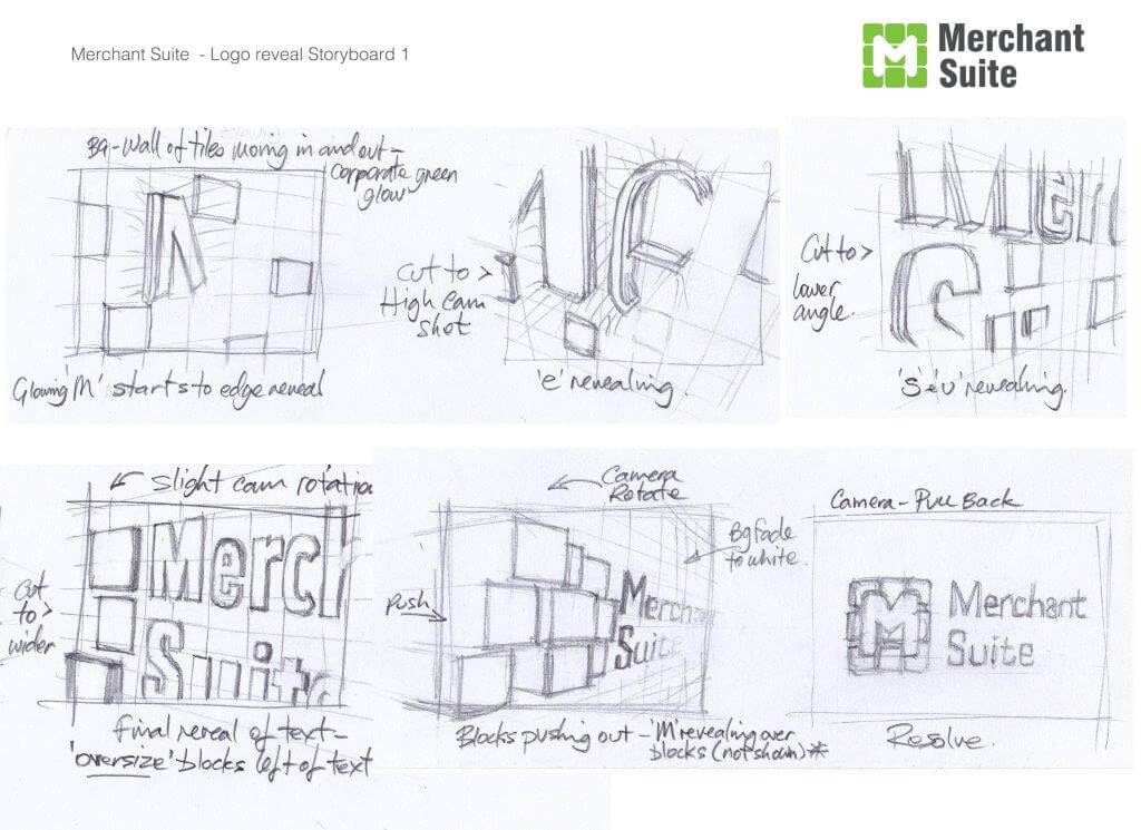 Animating logo storyboard