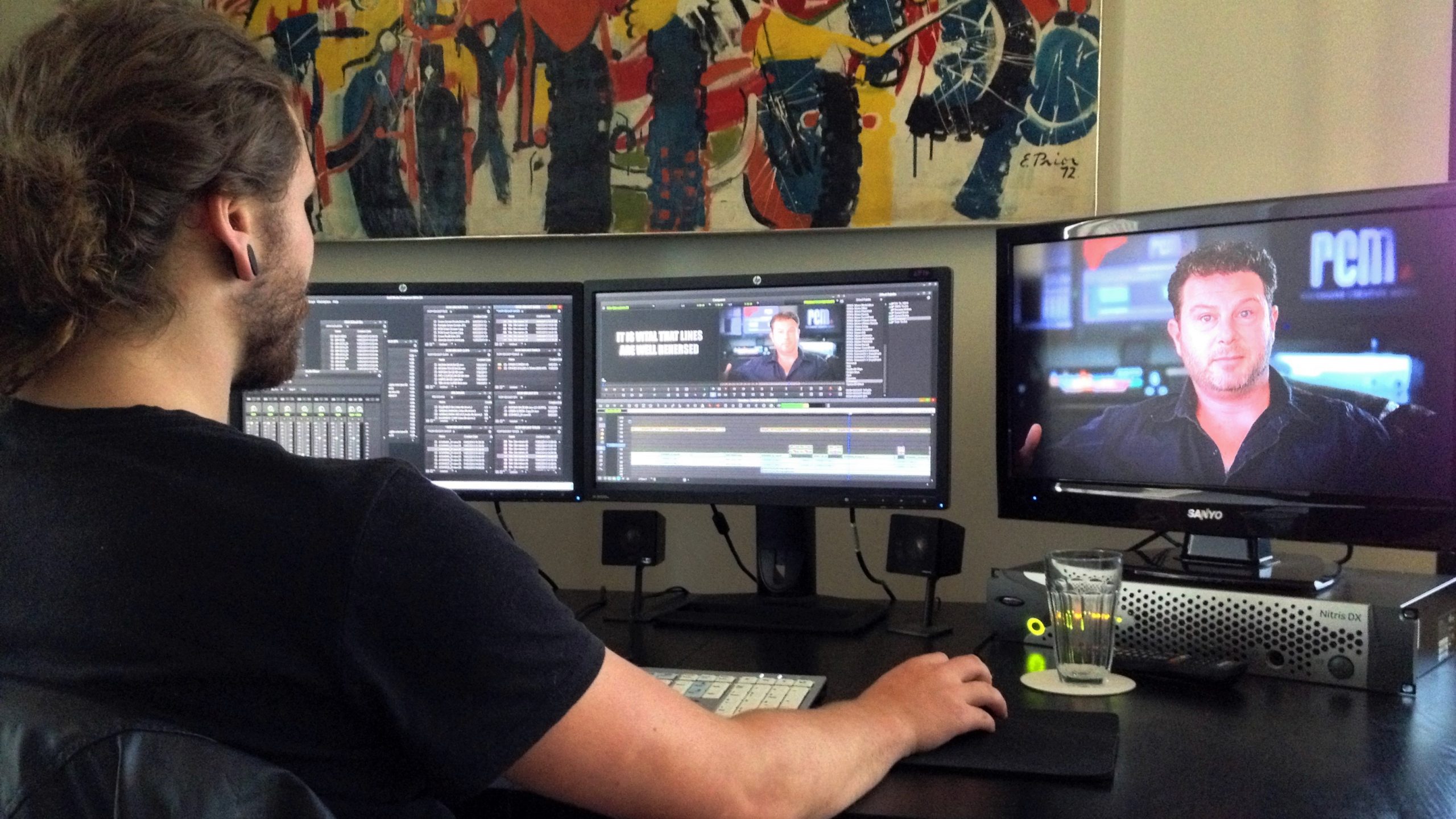Editor working on Avid Media Composer