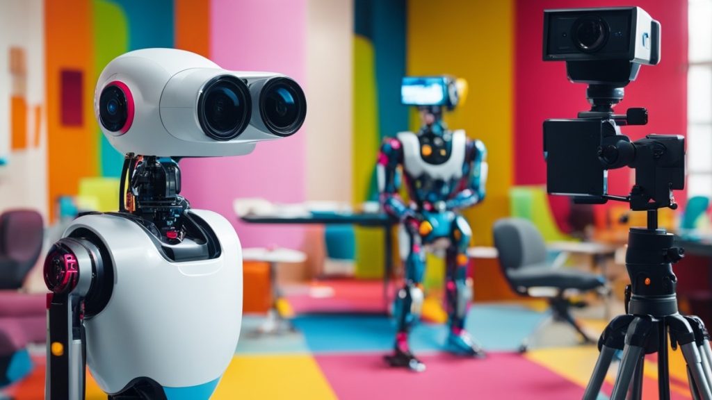 AI robot video production